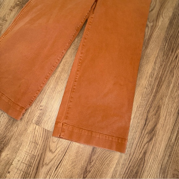 Madewell Womens 29  Emmett Wide-Leg Crop Pants Burnt orange high waisted - Picture 5 of 10
